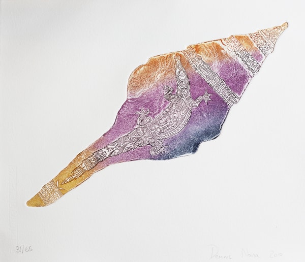 Dennis Nona, etching on hahnemuhle paper, Torres Strait Islands, Aboriginal artwork and artist
