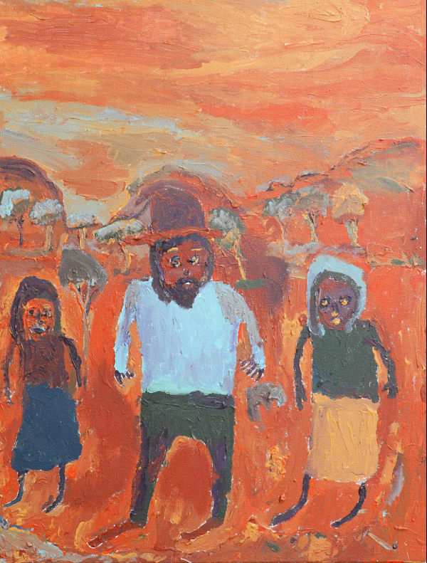 Adrian Jangala Robertson, Family in Yalpirakinu, 2024