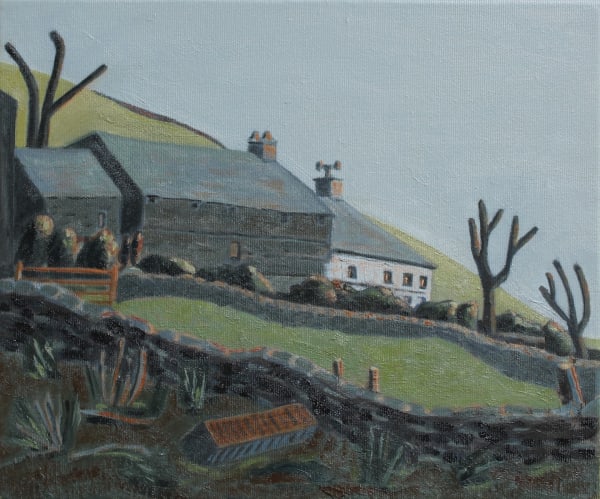 Louise Sturgis, oil on canvas, landscape of the Kentmere valley in the Lake District