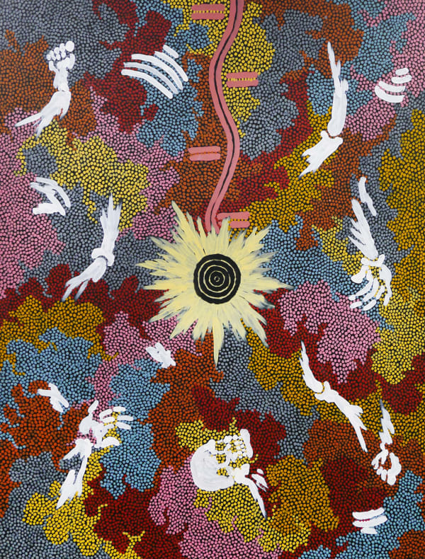 Clifford Possum Tjapaltjarri, Lightning Dreaming - Mount Allen , c.1995