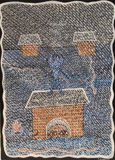 Trevor Nickolls, The Flood, 1990