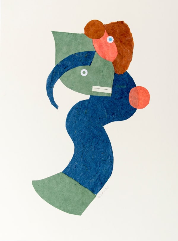 collage of a mermaid by Jerry Jeanmard represented by Rebecca Hossack gallery