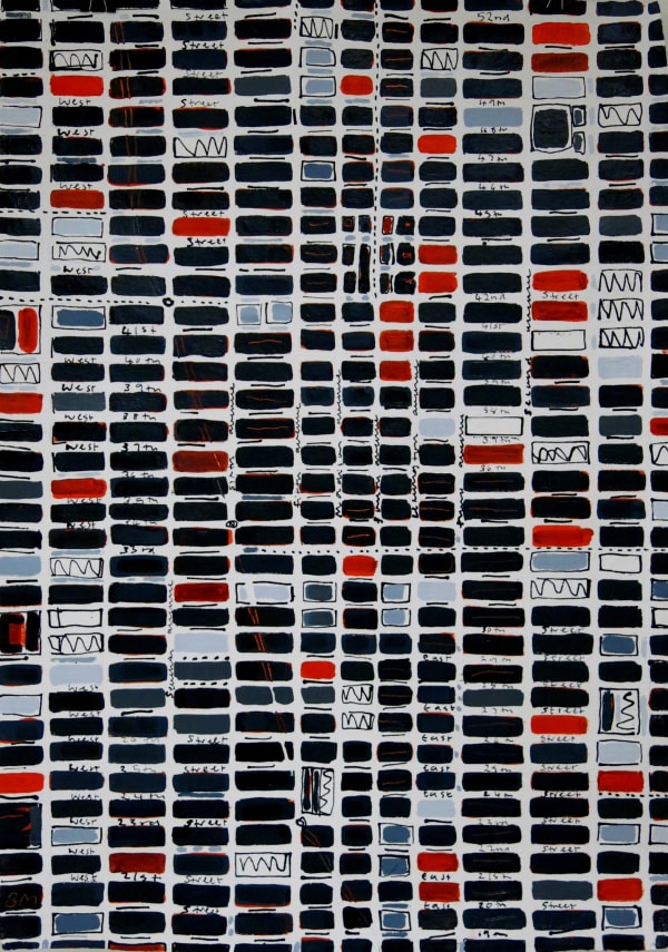 Barbara Macfarlane, Midtown Slate, Orange, Grey, 2016