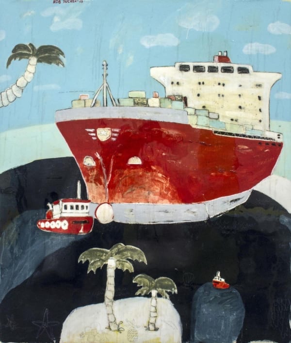 Rob Tucker, oysters on tomato loaf is inside this container, 2013