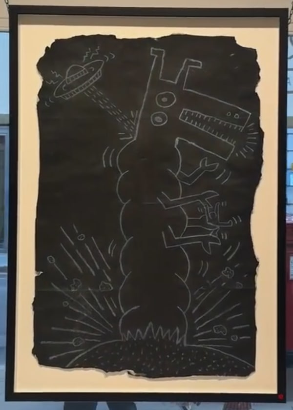 Keith Haring, Untitled Subway Drawing (Dinosaur head UFO), 1980s