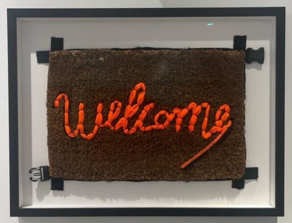 Banksy, Welcome Mat - Gross Domestic Product, 2019