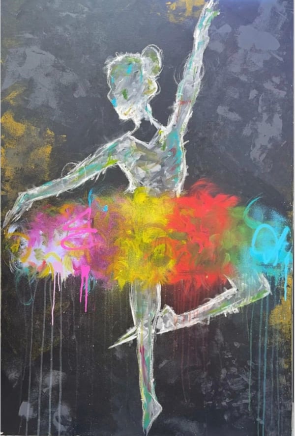 Boogie Moli, Ballerina in Rainbow Tutu, 2021