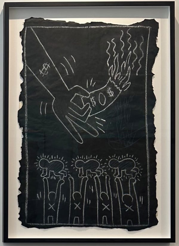 Keith Haring, Hand Burning Money, 1980's