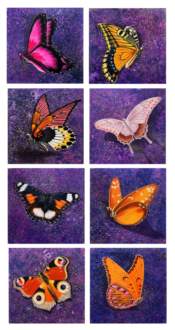 Agus, Flight of the Butterflies - Set of 8, 2021