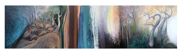 Peter Usher Equlibrium , 2025 Acrylic & Oil on linen 150 x 600 cm 59 x 236 1/4 in