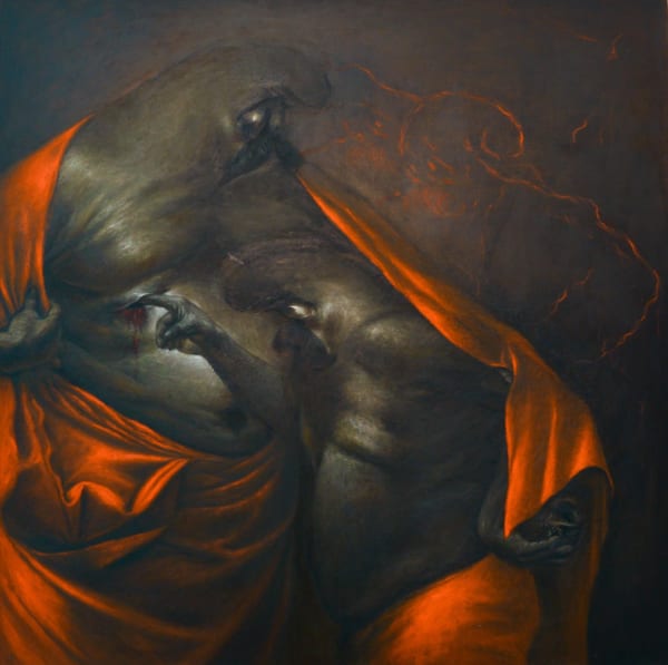 David Ngaji Patrick after Caravaggio, 2025 Oil on Canvas 48 x 48 in 121.9 x 121.9 cm