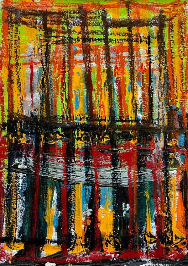 J.C Bright Untitled, 2024 Acryic and Oil on Canvas 18 x 24 Inches