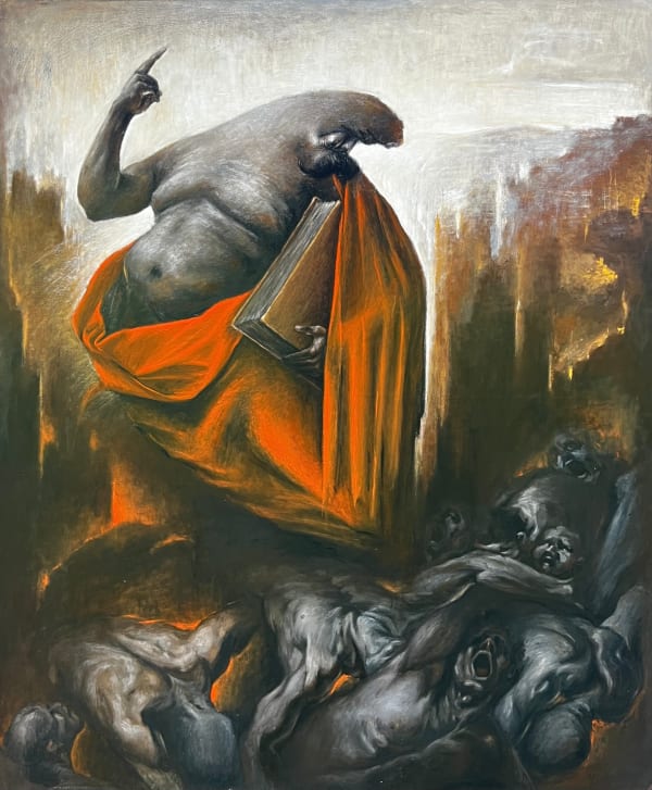 David Ngaji Harrowing of Bikini Bottoms, 2025 Oil on Canvas 72 x 60 in 182.9 x 152.4 cm