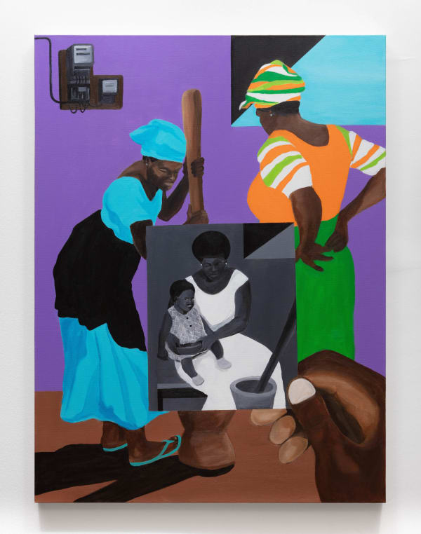 Blitz Bazawule Chop Better, 2024 Acrylic on canvas 48x36 in. 122x91.4 cm. Packaging: 45 x 4 x 4 in 4 lbs