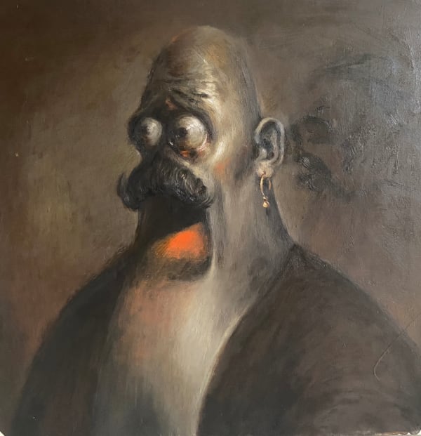 David Ngaji The Prince, 2025 Oil on Canvas 24 x 24 in 61 x 61 cm