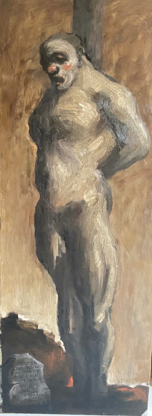 David Ngaji Billy The State Goat, 2025 Oil on Canvas 21 13/20 x 59 21/25 in 55 x 152 cm