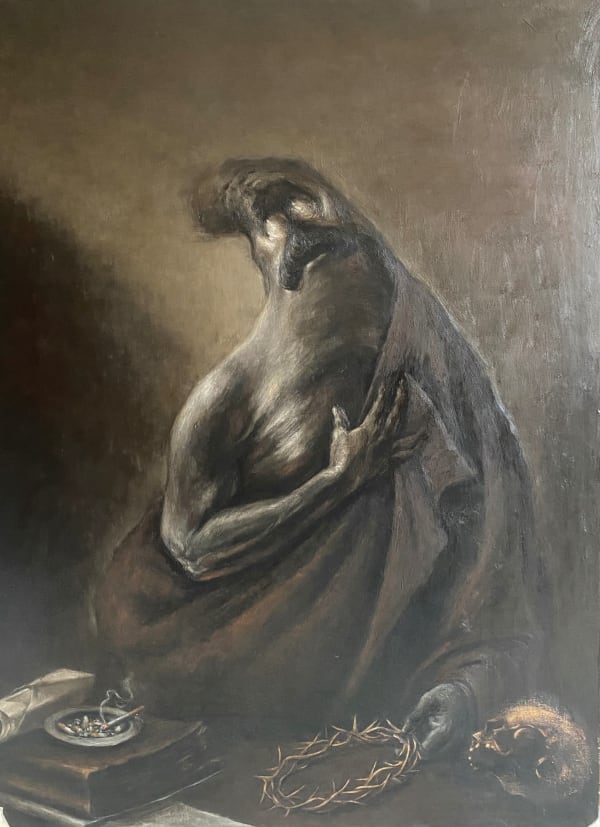 David Ngaji Goat Catharsis, 2025 Oil on Canvas 36 x 48 in 91.4 x 121.9 cm