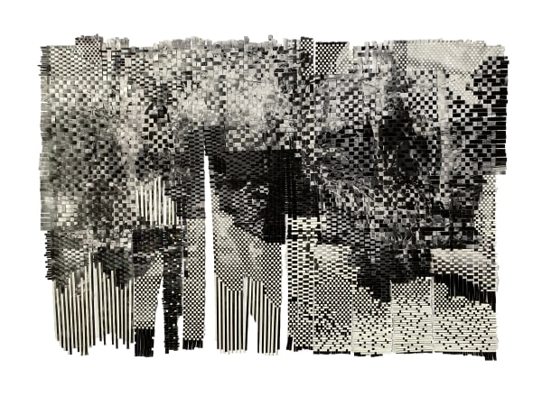 Ayobami Ogungbe The Getaway , 2025 Woven photographic prints on canvas 62 x 41 in 157.5 x 104.1 cm