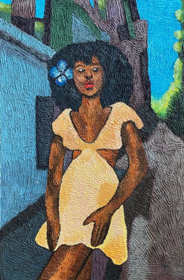 Adaeze Adinnu Fly Girl, 2024 Mixed Media on Canvas 20 x 30 in 50.8 x 76.2 cm