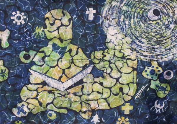 Peace Chinecherem Ife Onye Kwutelu II, 2024 Isijiakwa 83 7/100 x 57 12/25 in 211 x 146 cm