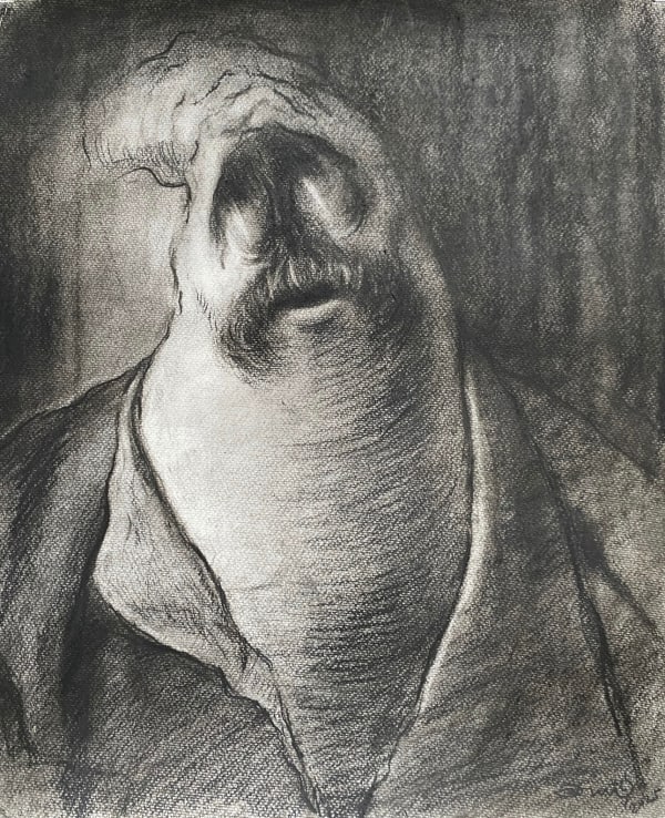 David Ngaji Vanquisher, 2025 Charcoal on Paper 18 x 15 in 45.7 x 38.1 cm