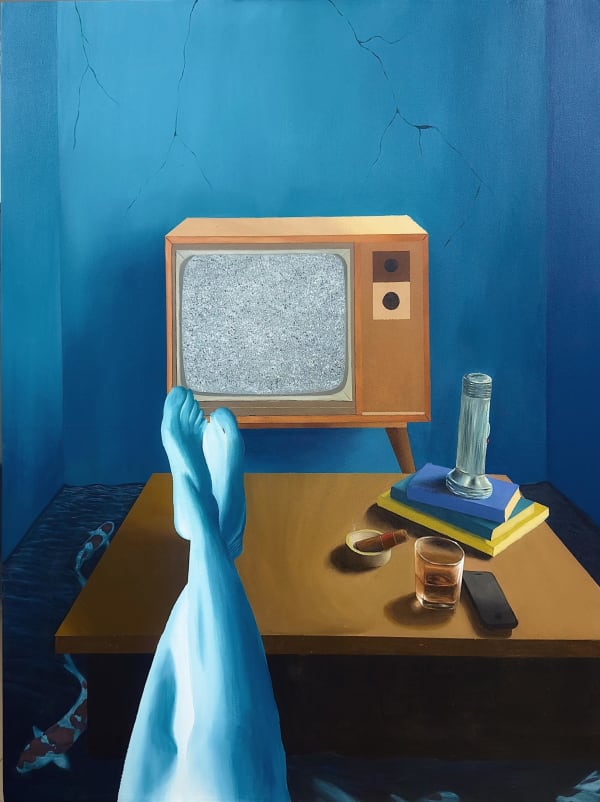 David Otaru Nothing to see here but to feel, 2025 Acrylic on Canvas 48 x 36 in 121.9 x 91.4 cm