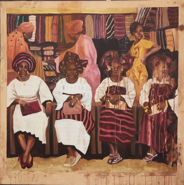 Tumininu Gbebire 4th Generation , 2025 Acrylic on Canvas 48 x 48 in 121.9 x 121.9 cm