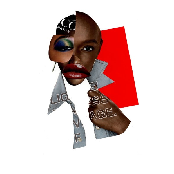 Marryam Moma Formidable, 2022 Collage paper 12x12 in. (framed) 30.5x30.5 cm. (framed)