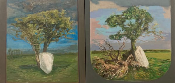 Brian Bourke HRHA, Erratic Boulder with Fallen Trees