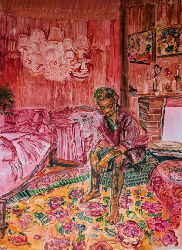 Martha Zmpounou, Red Room, 2025