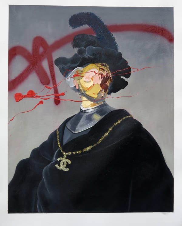 Frans Smit, After Rembrandt, Man with a Gold Necklace, 2020