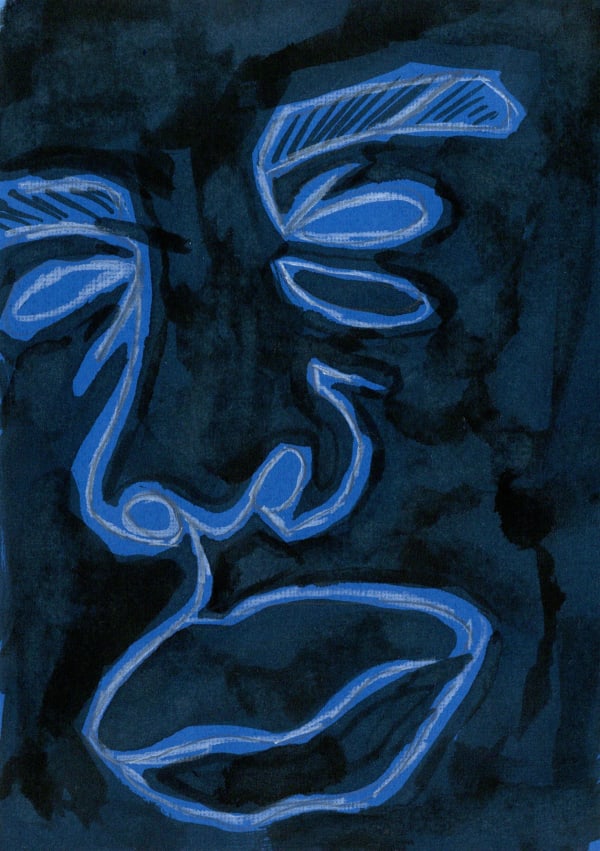 Joy Yamusangie, Blue Portrait 2, 2023