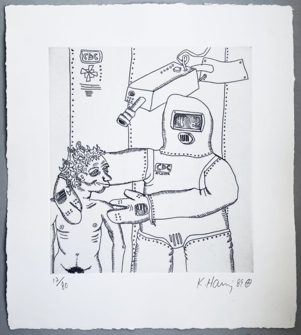 Keith Haring, Robot and Man, 1989