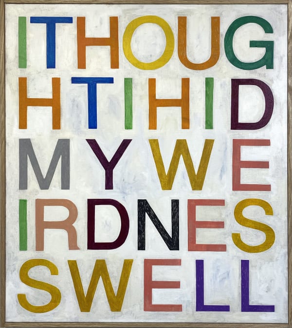 Ces McCully, I thought I hid my weirdness well (chalkboard white), 2022