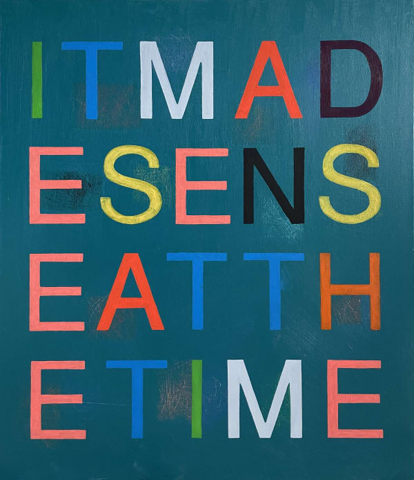 Ces McCully, It made sense at the time (chalkboard teal), 2022