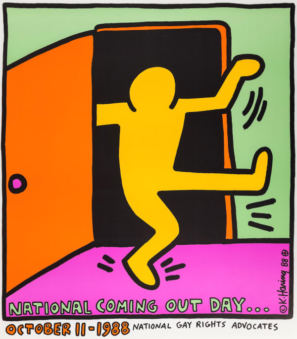 Keith Haring, First National Coming Out Day Poster, 1988