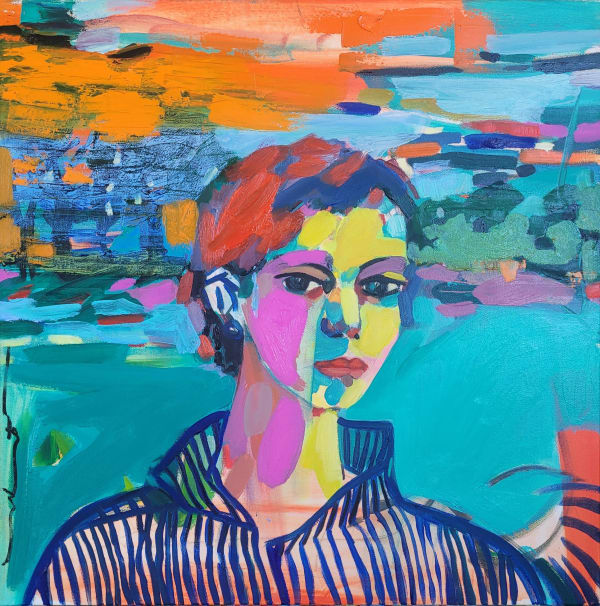 Golnaz Afraz, Orange Sky, 2024