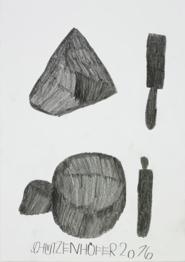 Günther Schützenhöfer, Triangle and drums with sticks, 2016