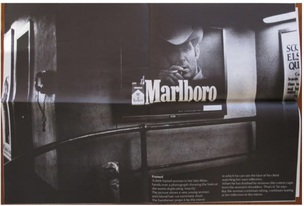 Victor BURGIN Framed, 1979 centre spread from Aspects, summer 1979 A2 size