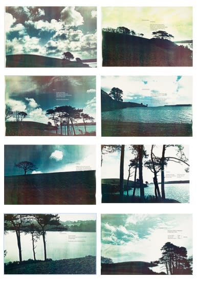 Marie YATES Durgan Field Working Series 2 (from Signals 1975 - 78), 1976 Set of 8 colour Photostats mounted on board. Vintage and unique 21.25 x 32.5 cm (photostats) 38 x 50 cm (mounts)