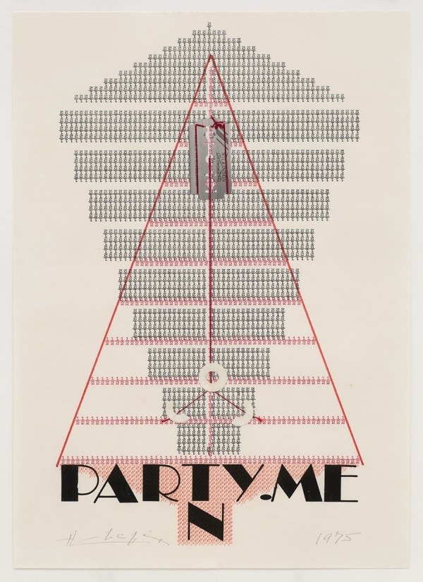Henri CHOPIN, Party. Men, 1975