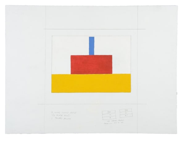 Bob LAW Untitled (Castle BRY), 2002 Oil and pencil on paper 56.7 x 76.3 cm