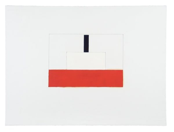 Bob LAW Untitled (Castle BWR), c 2002 oil and pencil on paper 56.7 x 76.3 cm 22.3 x 30 in
