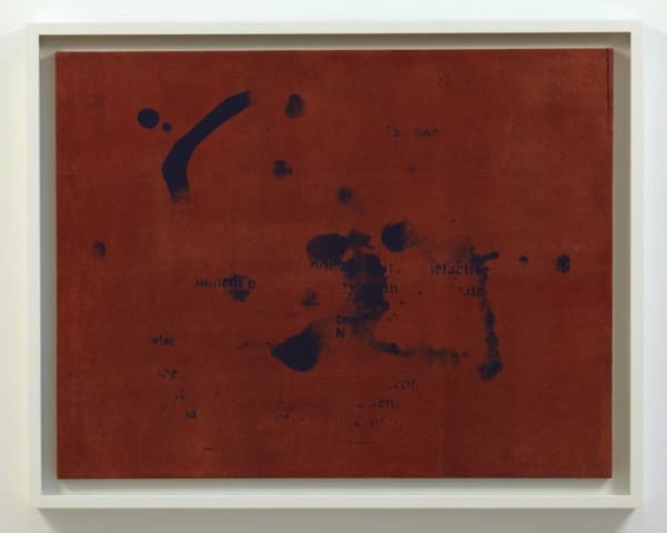 John LATHAM Ben, 1966 silkscreen on canvas with flourescent printing inks 66 x 86 cm 26 x 33.9 in