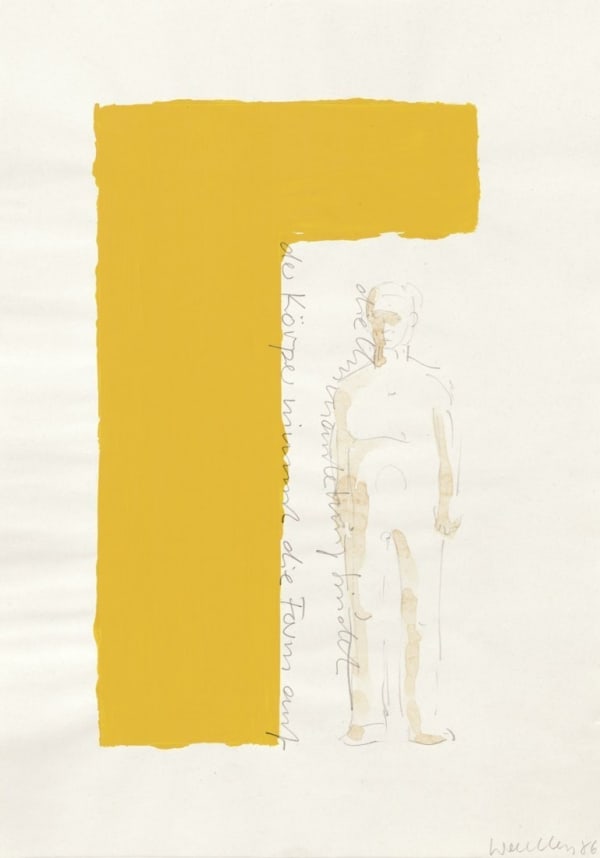 Franz Erhard WALTHER, Die Ummantelung schwindet, der Körper nimmt die Form auf, 1986