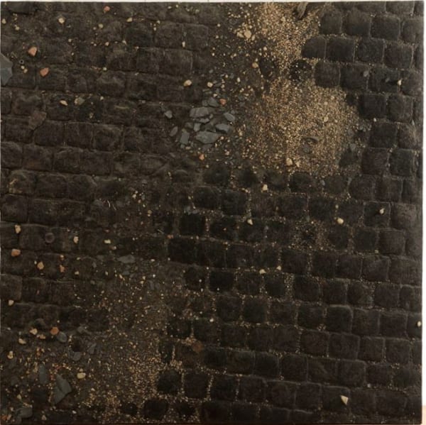 Mark BOYLE, Study of red cobbles with broken slate, Red Causeway Series, 1975