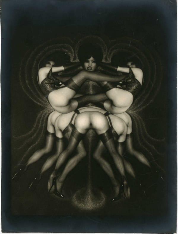 Pierre MOLINIER, Sur le pavois, planche 26 du Chaman [On the Shield, plate 26 of The Shaman], 1968-1970