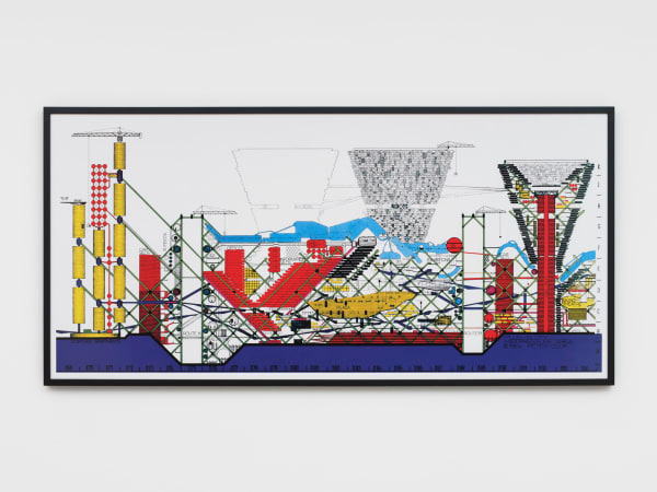 Peter COOK Plug-in City, 1964 Unique print, printed 2012 79 x 164 cm Framed: 82 x 168 cm
