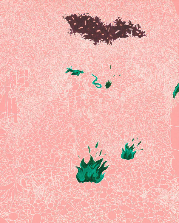 Timothy Bair, Various Small Fires (Center Panel), 2021