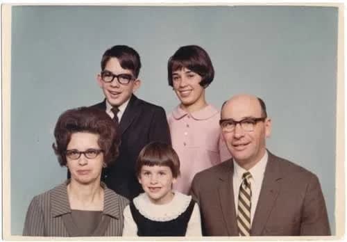 ENLARGEMENT REPRINT Vernacular, Untitled [Interior. Family studio portrait]
